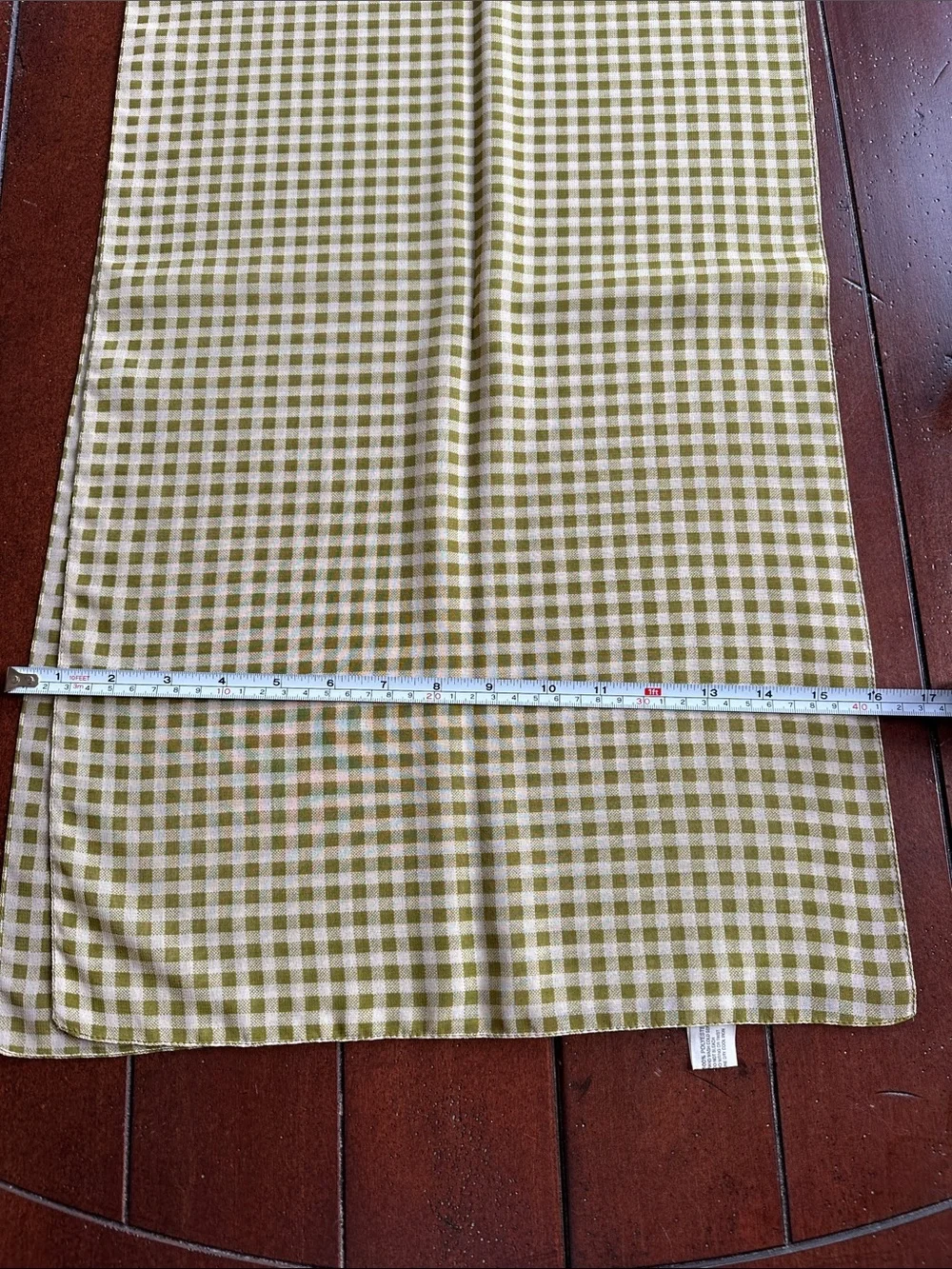 il mondo di angelo Scarf— Olive Check Pattern